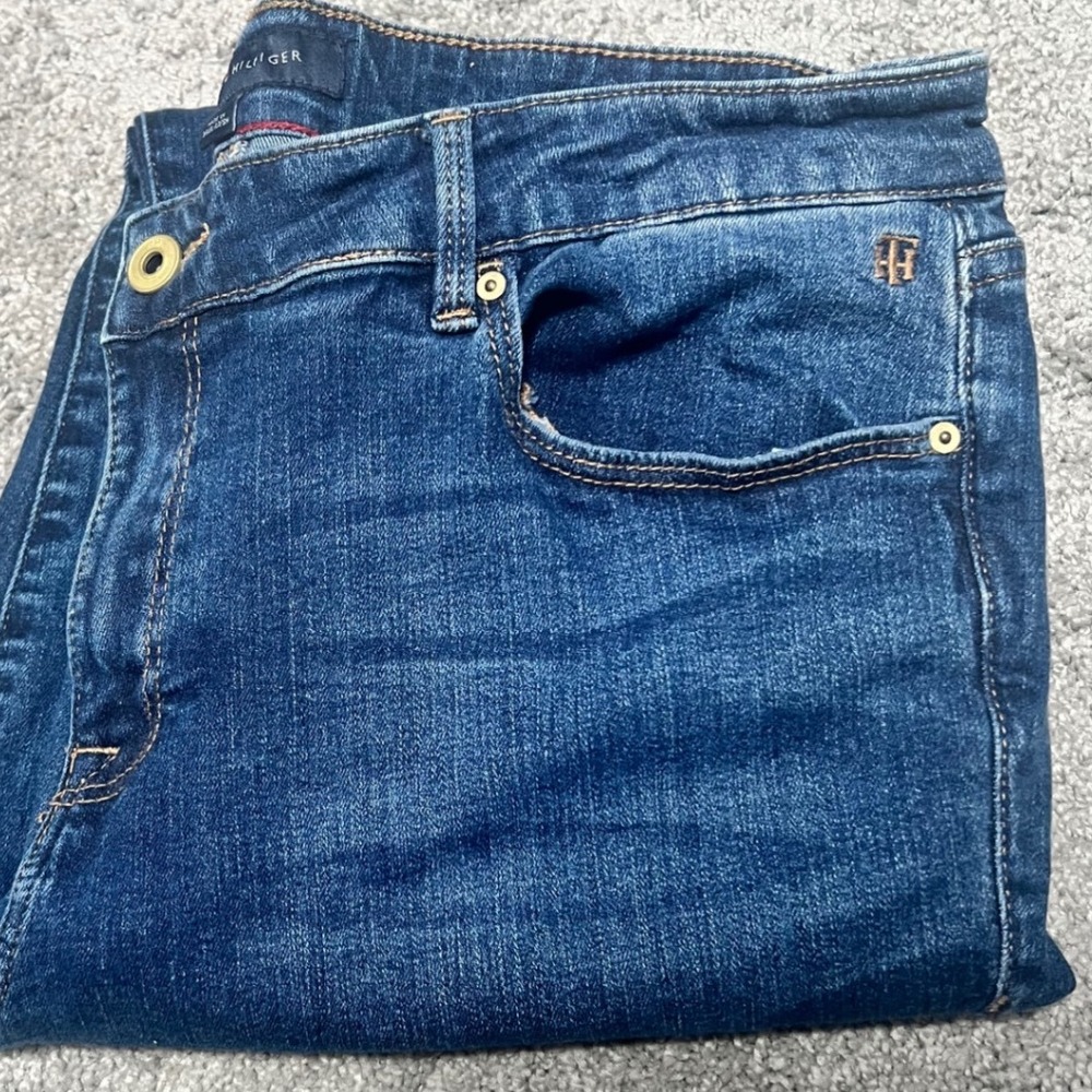 Tommy‎ Hilfiger Women Blue Wash Denim Skinny Jeans Size 12